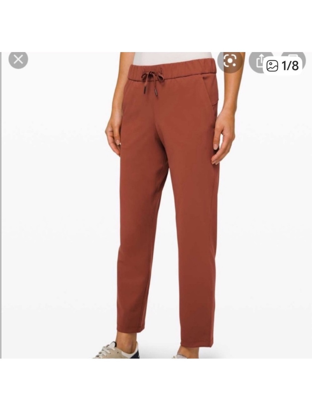 Lululemon Olive Drawstring Active Casual 24” Cropped Pants US 4 olive